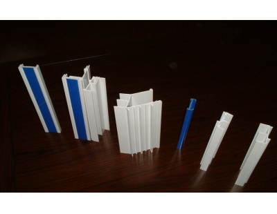 Various plastic extrusion profiles